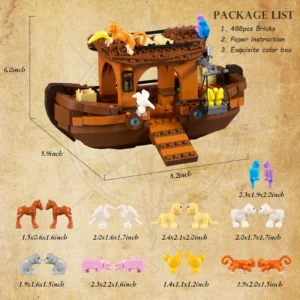 Noah's Ark Building Blocks Set for Girls and Boys (488 Pcs)