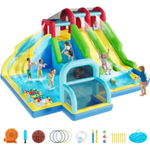 Inflatable Oxford Fabric Bouncy Castle with Blower for Kids Indoor Outdoor  Play Center
