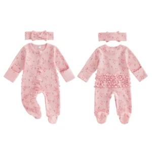 2Pcs Baby Girl Jump suit