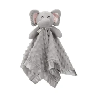 Elephant Security Blanket, Soft Lovey Unisex Lovie Baby Gifts for Boys and Girls l Newborn Essentials and Items Grey 16 Inch