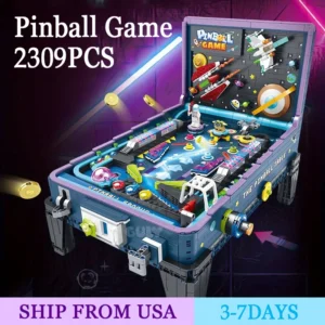 Building Block Pinball Game Table DIY Assembly 2309 pieces
