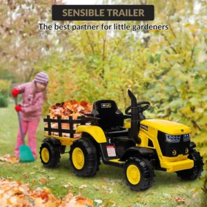 12V Kids Ride On Tractor  Electric vehicle with Remote Control, LED Lights ,Music and Horn