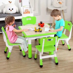 Height Adjustable Children Table and Chair Set