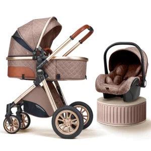 Luxury Baby Stroller 3 in 1  Baby Cart  Baby Cradle  Infant Carrier